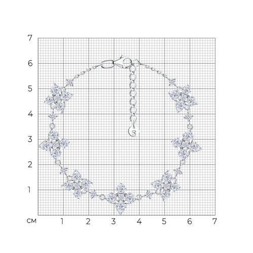 Браслет из серебра с фианитами из серебро — вид 5