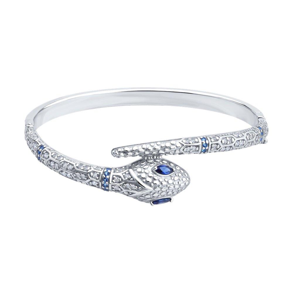 Браслет из серебра с фианитами - видео на модели