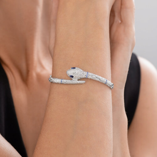 Браслет из серебра с фианитами из серебро — вид 3