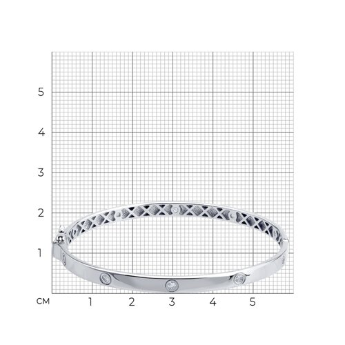 Браслет из серебра с фианитами из серебро — вид 5