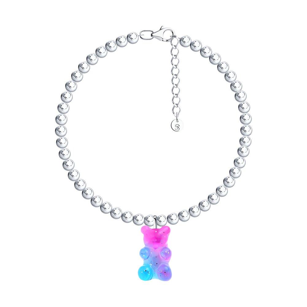 Браслет из серебра со смолой - видео на модели