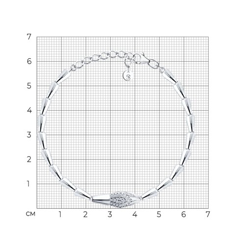 Браслет из серебра с фианитами из серебро — вид 4