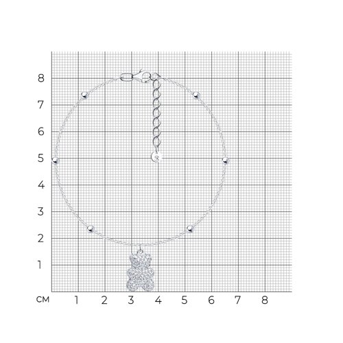 Браслет из серебра с фианитами из серебро — вид 6