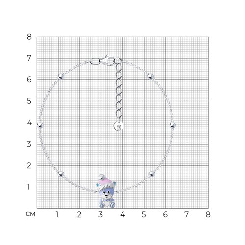 Браслет из серебра с эмалью из серебро — вид 6