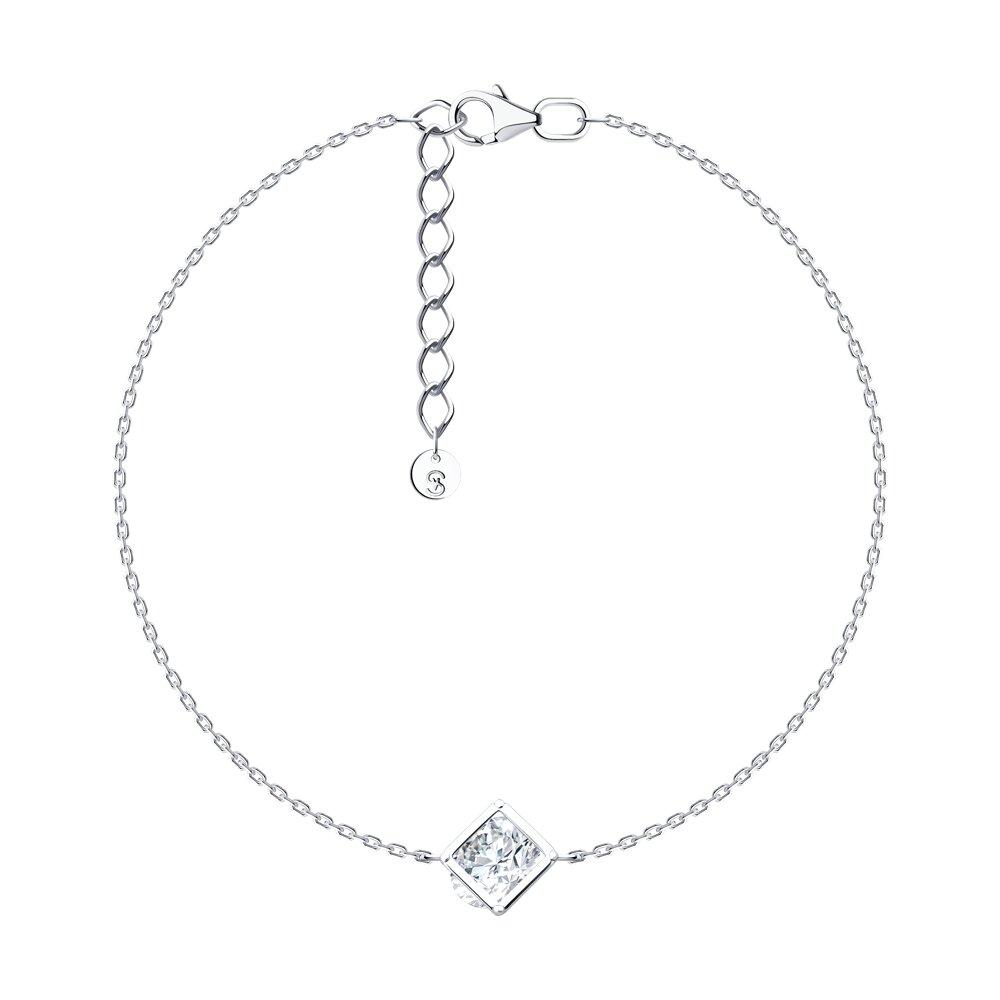 Браслет из серебра с фианитом - видео на модели