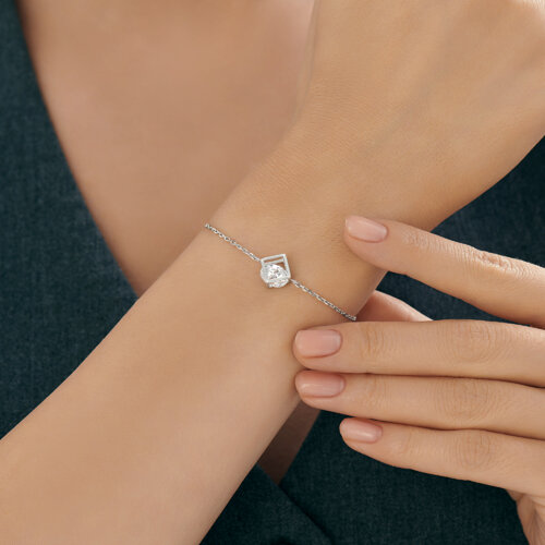 Браслет из серебра с фианитом из серебро — вид 4