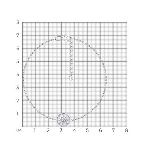 Браслет из серебра с фианитом и эмалью из серебро — вид 6