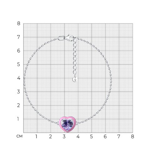Браслет из серебра с фианитом и эмалью из серебро — вид 6