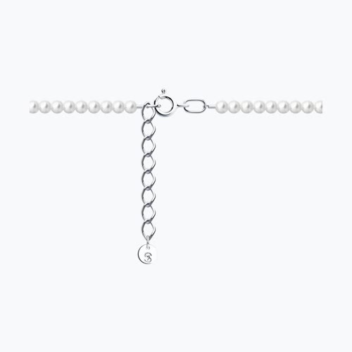 Браслет из серебра с синтетическим жемчугом из серебро — вид 3