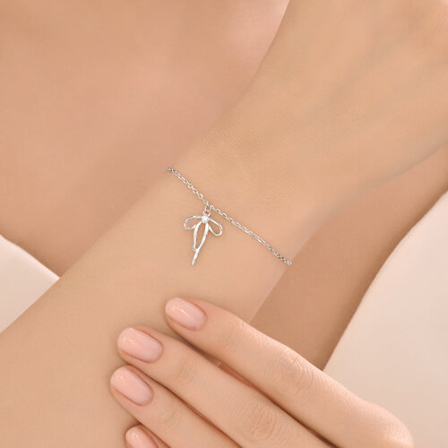 Браслет из серебра с фианитом из серебро — вид 4