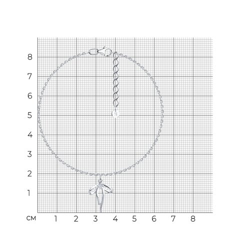 Браслет из серебра с фианитом из серебро — вид 6
