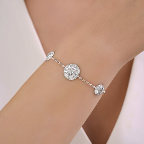 Браслет из серебра с фианитами из серебро — вид 4