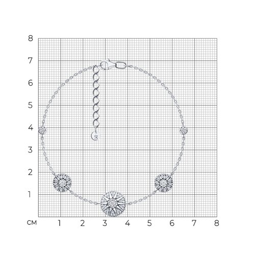 Браслет из серебра с фианитами из серебро — вид 6