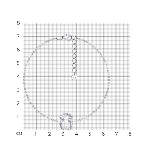 Браслет из серебра с фианитами из серебро — вид 6
