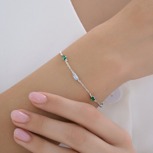 Браслет из серебра с фианитами из серебро — вид 4