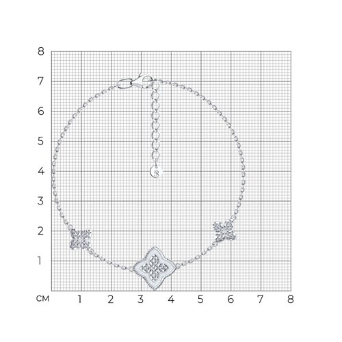 Браслет из серебра с фианитами и эмалью из серебро — вид 6