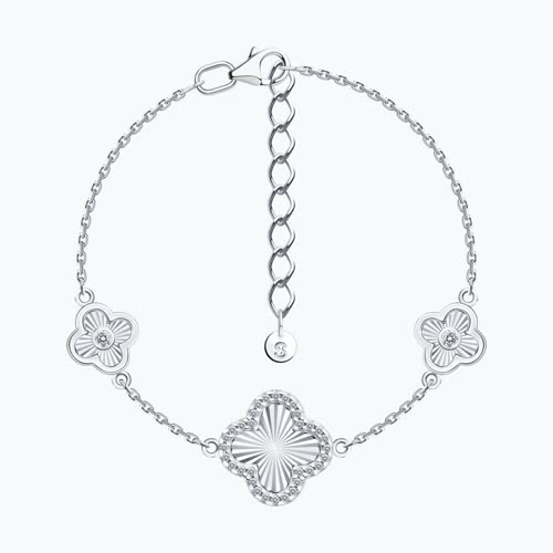 Браслет из серебра с фианитами - видео на модели