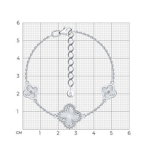 Браслет из серебра с фианитами из серебро — вид 6