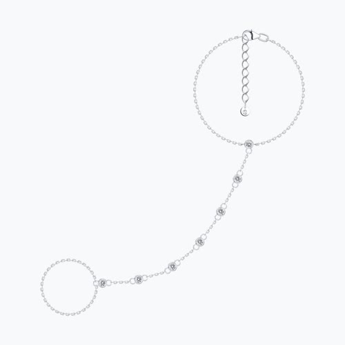 Браслет из серебра с фианитами из серебро