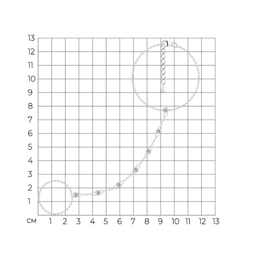 Браслет из серебра с фианитами из серебро — вид 6