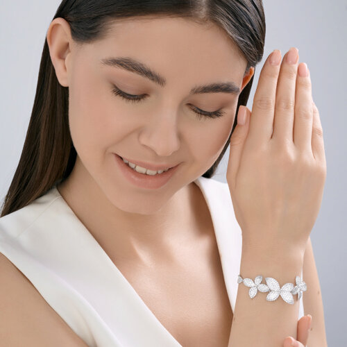 Браслет из серебра с фианитами из серебро — вид 5