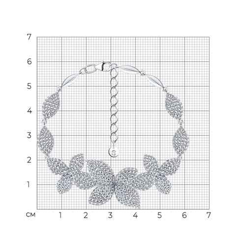 Браслет из серебра с фианитами из серебро — вид 6