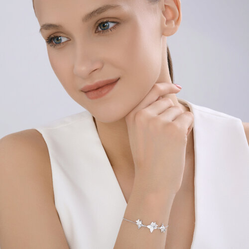 Браслет из серебра с фианитами из серебро — вид 5