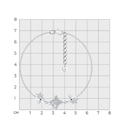Браслет из серебра с фианитами из серебро — вид 6