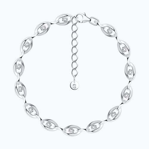 Браслет из серебра с фианитами - видео на модели