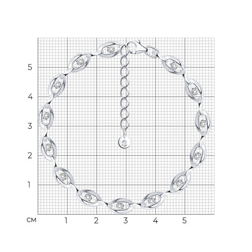 Браслет из серебра с фианитами из серебро — вид 5
