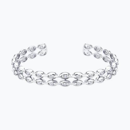 Браслет из серебра с фианитами - видео на модели