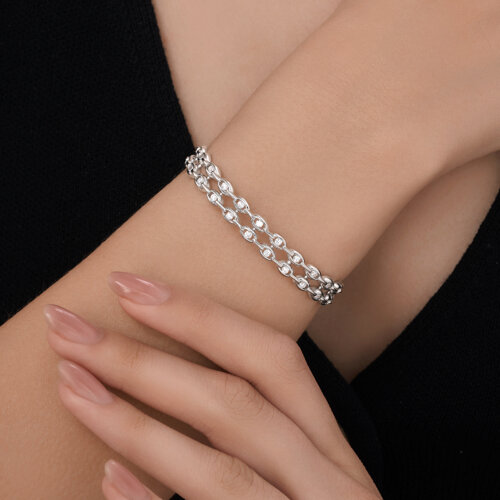 Браслет из серебра с фианитами из серебро — вид 3