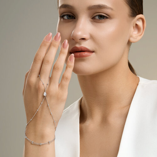 Браслет из серебра с фианитом из серебро — вид 5