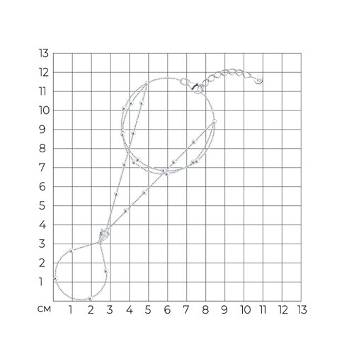 Браслет из серебра с фианитом из серебро — вид 6