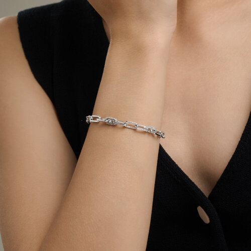 Браслет из серебра с фианитами из серебро — вид 4