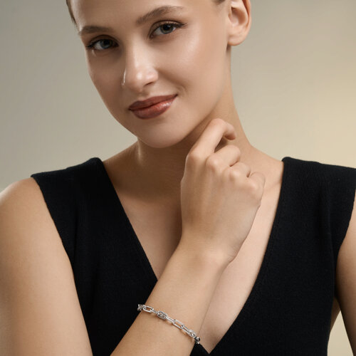 Браслет из серебра с фианитами из серебро — вид 5