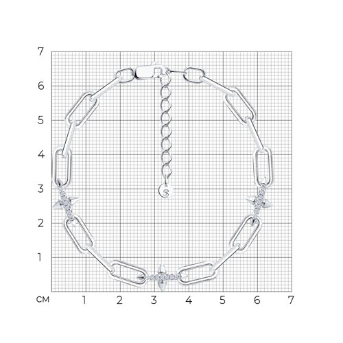 Браслет из серебра с фианитами из серебро — вид 6