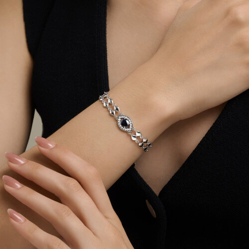 Браслет из серебра с фианитами из серебро — вид 3