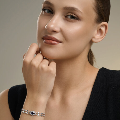 Браслет из серебра с фианитами из серебро — вид 4