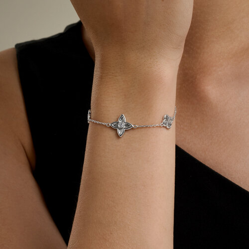 Браслет из серебра с фианитом из серебро — вид 4