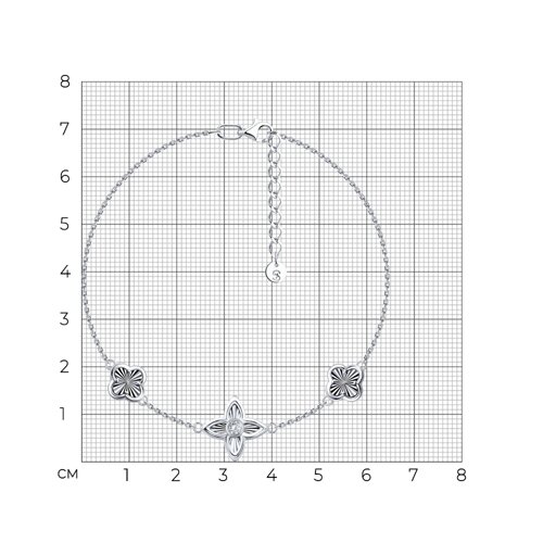 Браслет из серебра с фианитом из серебро — вид 6