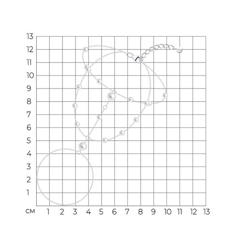 Браслет из серебра с синтетическим жемчугом из серебро — вид 3