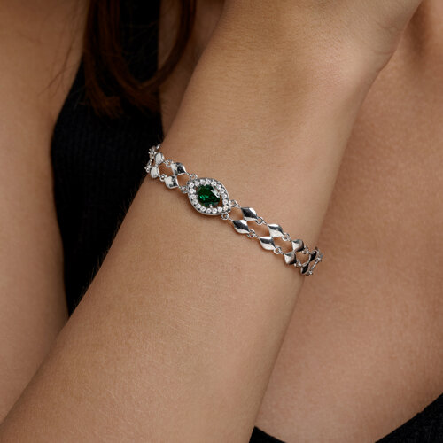 Браслет из серебра с фианитами из серебро — вид 3