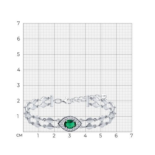 Браслет из серебра с фианитами из серебро — вид 4