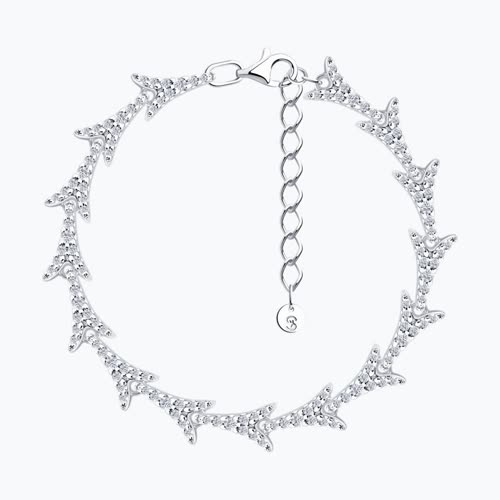 Браслет из серебра с фианитами - видео на модели