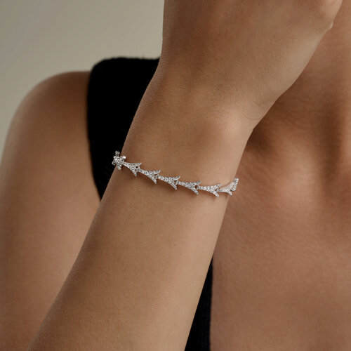 Браслет из серебра с фианитами из серебро — вид 4