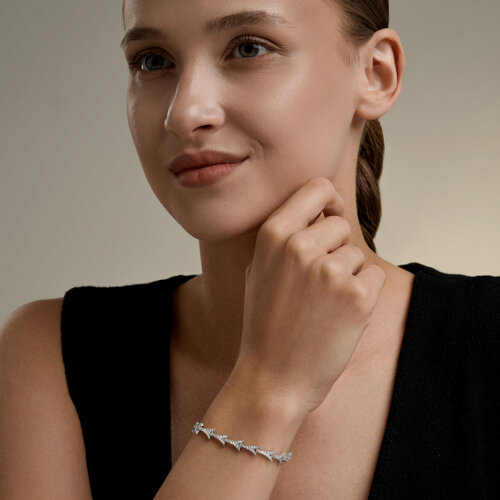 Браслет из серебра с фианитами из серебро — вид 5