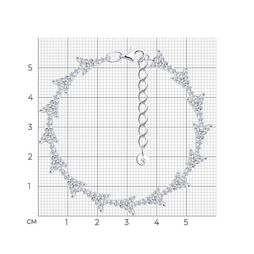Браслет из серебра с фианитами из серебро — вид 6