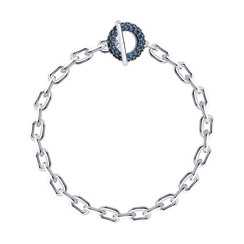 Браслет из серебра с фианитами - видео на модели