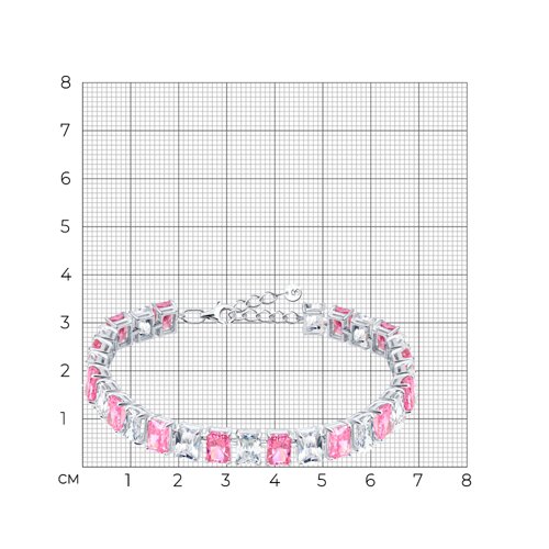 Браслет из серебра с фианитами из серебро — вид 4